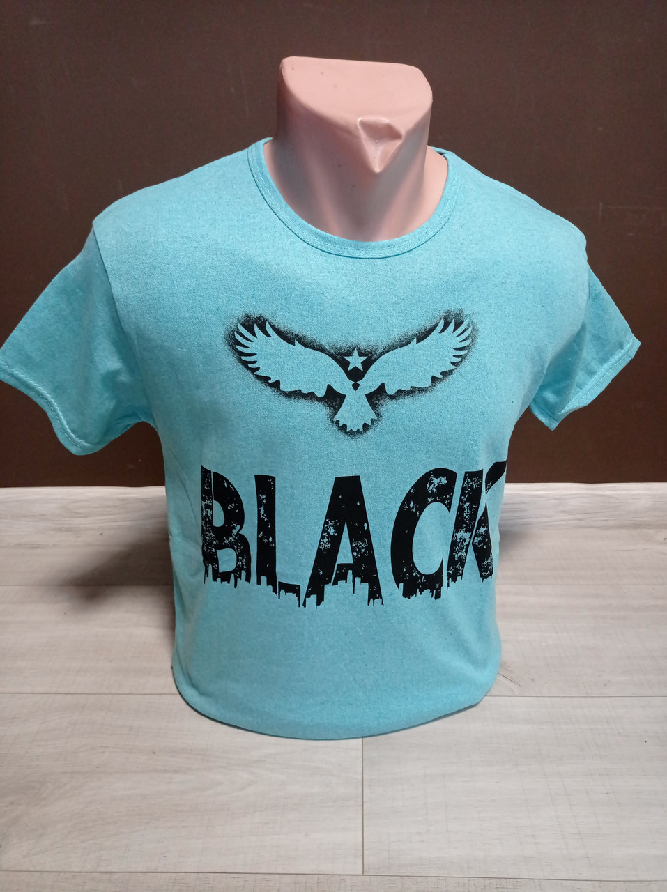 Підліткова футболка для хлопчика Орел на 12-18 років блакитна бавовна, фото 1