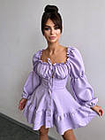 Жіноча літня сукня з воланами на ґудзиках спереду, фото 8