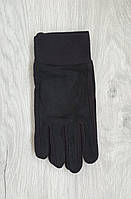 Одинарные флисово-замшевые мужские перчатки, сенсорные, оптом