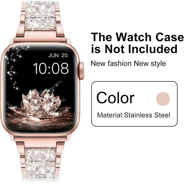 Ремінець для Apple Watch Swarovski з камінцями Champagne Gold • 38/40/41mm.