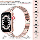 Ремінець для Apple Watch Swarovski з камінцями  Champagne Gold • 38/40/41mm., фото 3