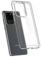 Чехол противоударный оригинальный Spigen Ultra Hybrid Crystal ACS00746 для Samsung S20 Ultra (6.9") Clear