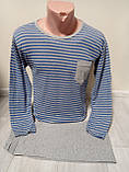 Чоловіча піжама Туреччина Асма 50-54 розміри світшот довгий рукав та штани бавовна Кишеня смужка, фото 2