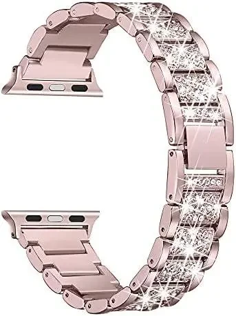 Ремінець для Apple Watch Swarovski з камінцями Pink •42/44/45/49mm