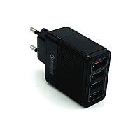 Сетевое зарядное устройство KeKe-935 6.2A Quick Charge 3.0 4USB Черное