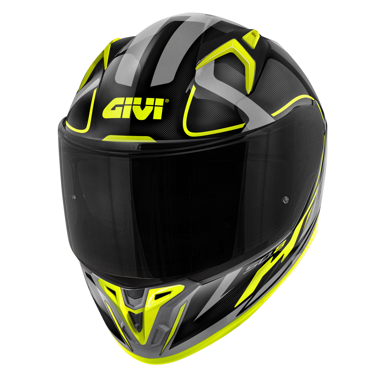Мотошолом Givi 50.8 Racer чорний-титан-жовтий, фото 1