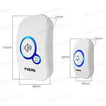 Дзвінок дверний безпровідний, вологозахищений Foers від мережі 220V, білий, фото 2