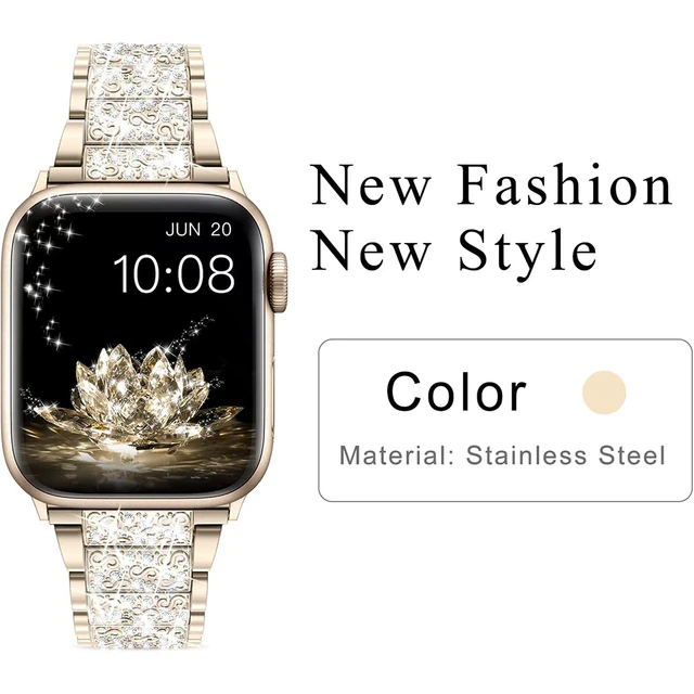 Ремінець для Apple Watch Swarovski з камінцями Retro •38/40/41mm