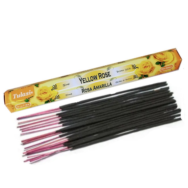 Аромапалочки Tulasi Yellow Rose Жовта Троянда шестиграник