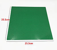 Строительная пластина поле 25х25 см 32*32 пина (Зеленый) для Лего Lego