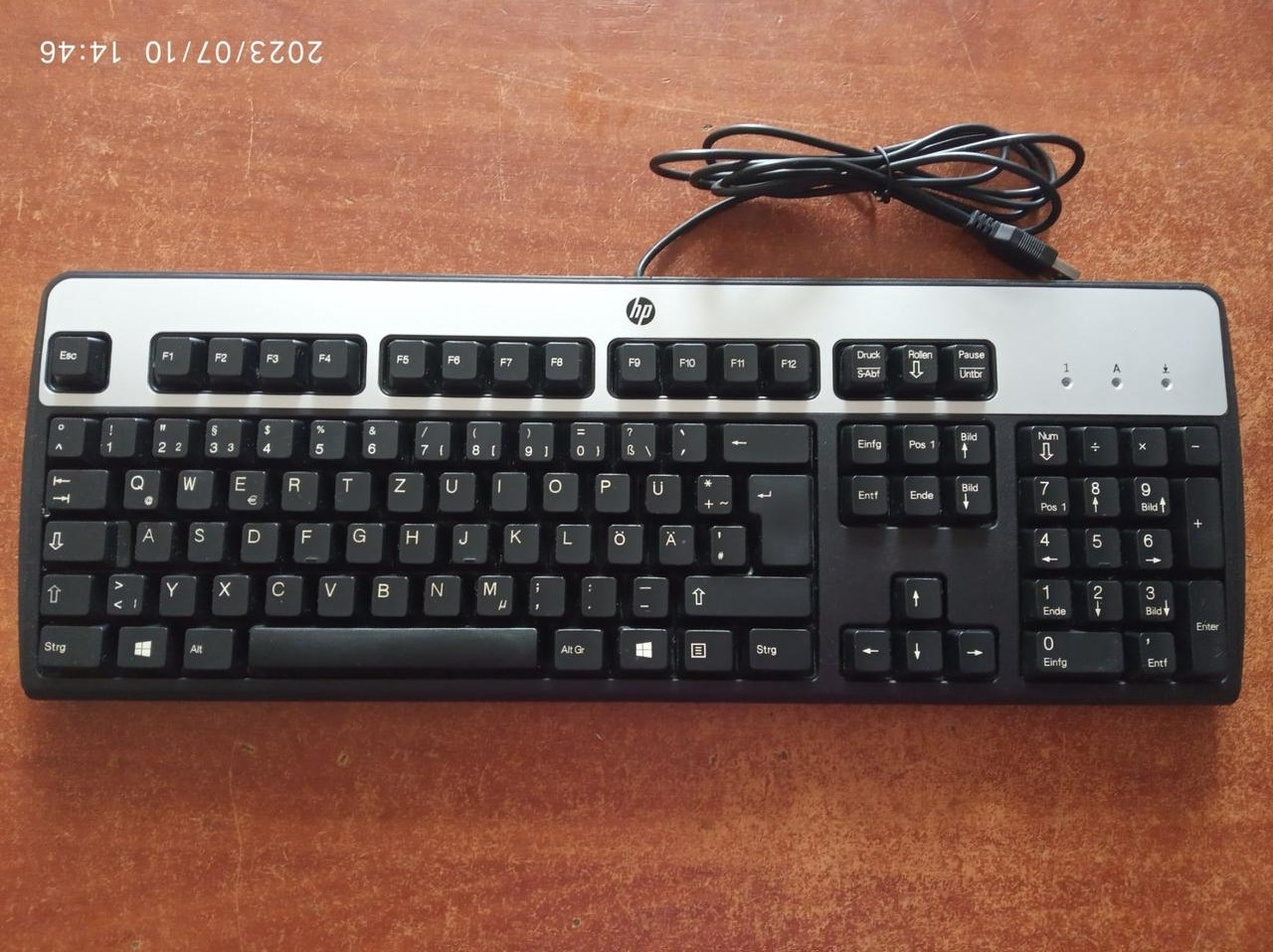 Фірмова клавіатура HP USB KU-0316 Чорно-сіра