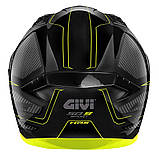 Мотошолом Givi 50.9 Enigma чорний-титан-жовтий, фото 3