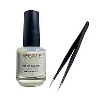 Рідка плівка для кутикули з пінцетом для омбре, стемпінгу, градієнта