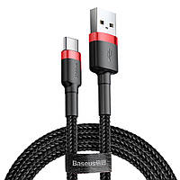 Кабель Baseus Cafule Cable USB For Type-C 3A 0.5m Red+Black