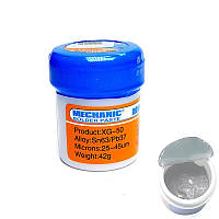 Паяльна паста MECHANIC XG-50, 35 г, Sn63Pb37, для SMD і BGA, флюс для пайки