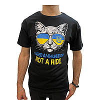 Футболка мужская черная | футболка український кіт