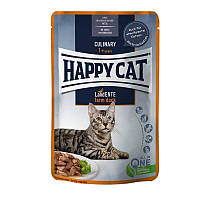 Влажный корм Happy Cat (Хеппи Кэт) Culinary Land-Ente с уткой для кошек (кусочки в соусе), 85 г