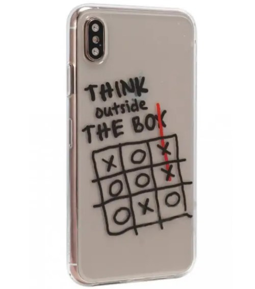Чохол накладка New Collection TPU Case для iPhone Xs Max (Think outside the box) Transparent