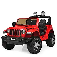 Детский электромобиль Джип Jeep с музыкой и светом фар Bambi M 4176EBLR-3 Красный