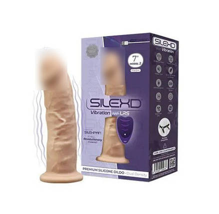 Фалоїмітатор з вібрацією SilexD Henry Vibro Flesh (MODEL 2 size 7in) + LRS, фото 1