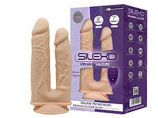 Фалоїмітатор з вібрацією SilexD Double Gusto Vibro Flesh (Model 1 size 8"&7") + LRS, фото 3