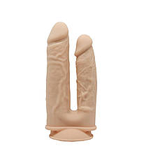 Фалоїмітатор з вібрацією SilexD Double Gusto Vibro Flesh (Model 1 size 8"&7") + LRS, фото 4
