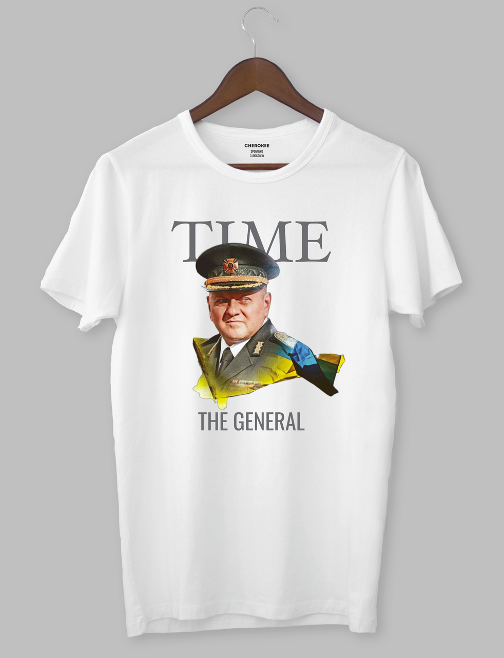 Футболка патриотическая з Залужним «TIME THE GENERAL ЗАЛУЖНИЙ », фото 1