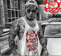 Майка для бодибілдингу Muscle Dog White 396 M Білий