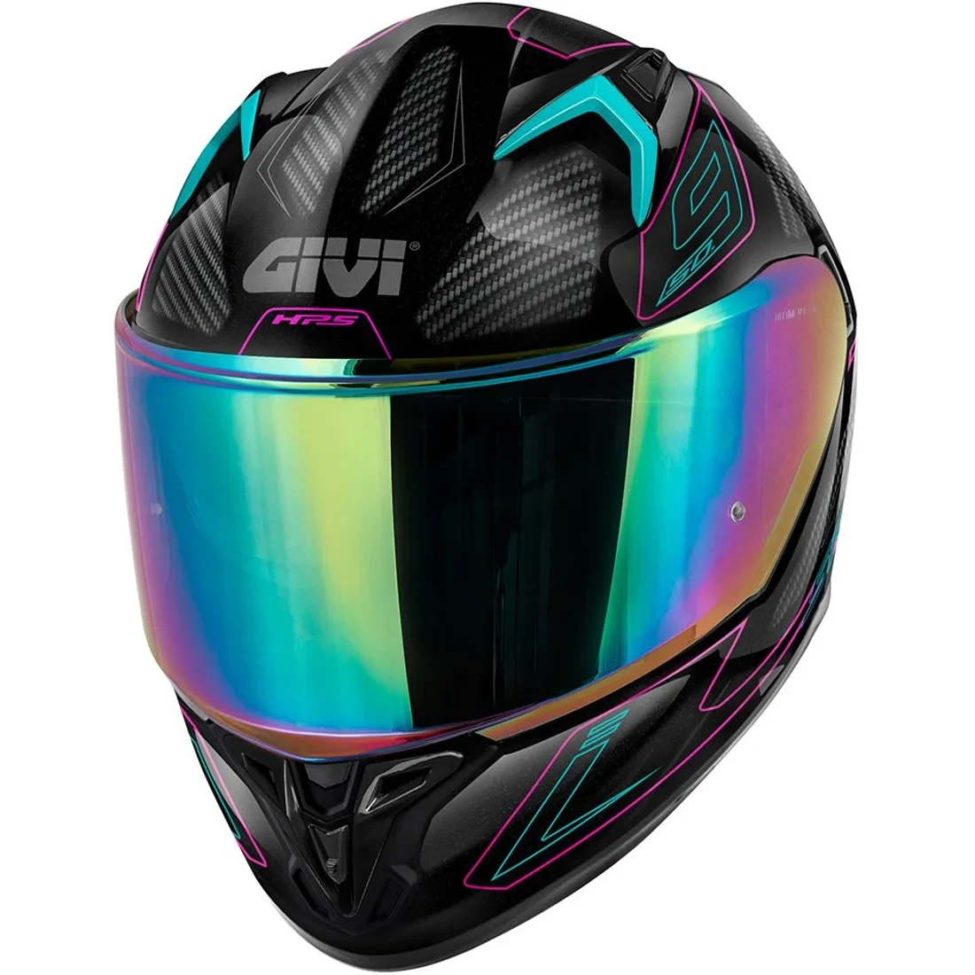 Мотошолом Givi 50.9 Enigma чорно-титан-рожевий