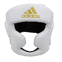 Шолом боксерський Adidas Speed Super Pro Training Extra Protect (ADISBHG041-blck) XL, Белый/золотой