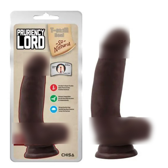 Фалоїмітатор темно-коричневий на присоску Pruriency Lord| Limon
