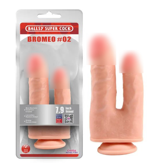 Подвійний реалістичний дилдо для мастурбації Bromeo | Limon