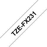 Гнучка стрічка 12мм сумісно Brother TZe-FX231 Ukrmark B-Fx-T231P білий, фото 4