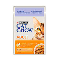 Cat Chow Adult консерва для кошек с ягненком и зеленой фасолью, 85 г - 85г