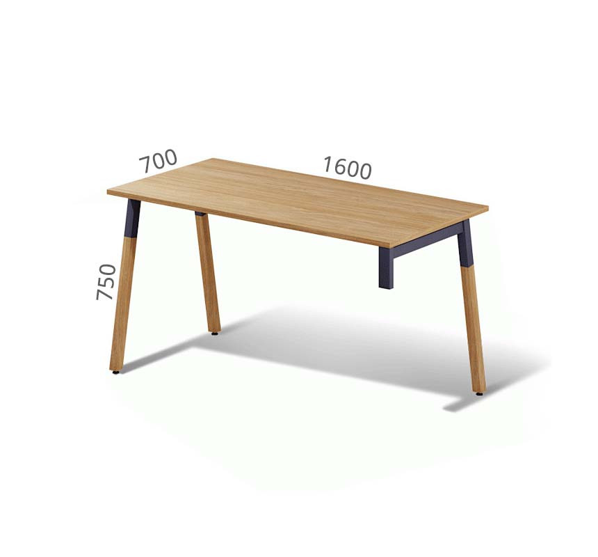 Письменный стол Джет Вуд J1.72.16.W ножки дерево столешница ДСП 1600х700 мм (MConcept-ТМ) - фото 2 - id-p1889676340