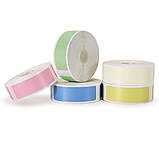 Зелені термоетикетки 15х30мм 230од Ukrmark 900641 чорний на салатовому, фото 2