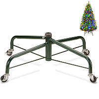 Скользящая подставка для рождественской ёлки металлическая с колёсиками