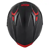 Мотошлем Givi 50.9 Solid  Matt Black чорно-червоний, фото 4