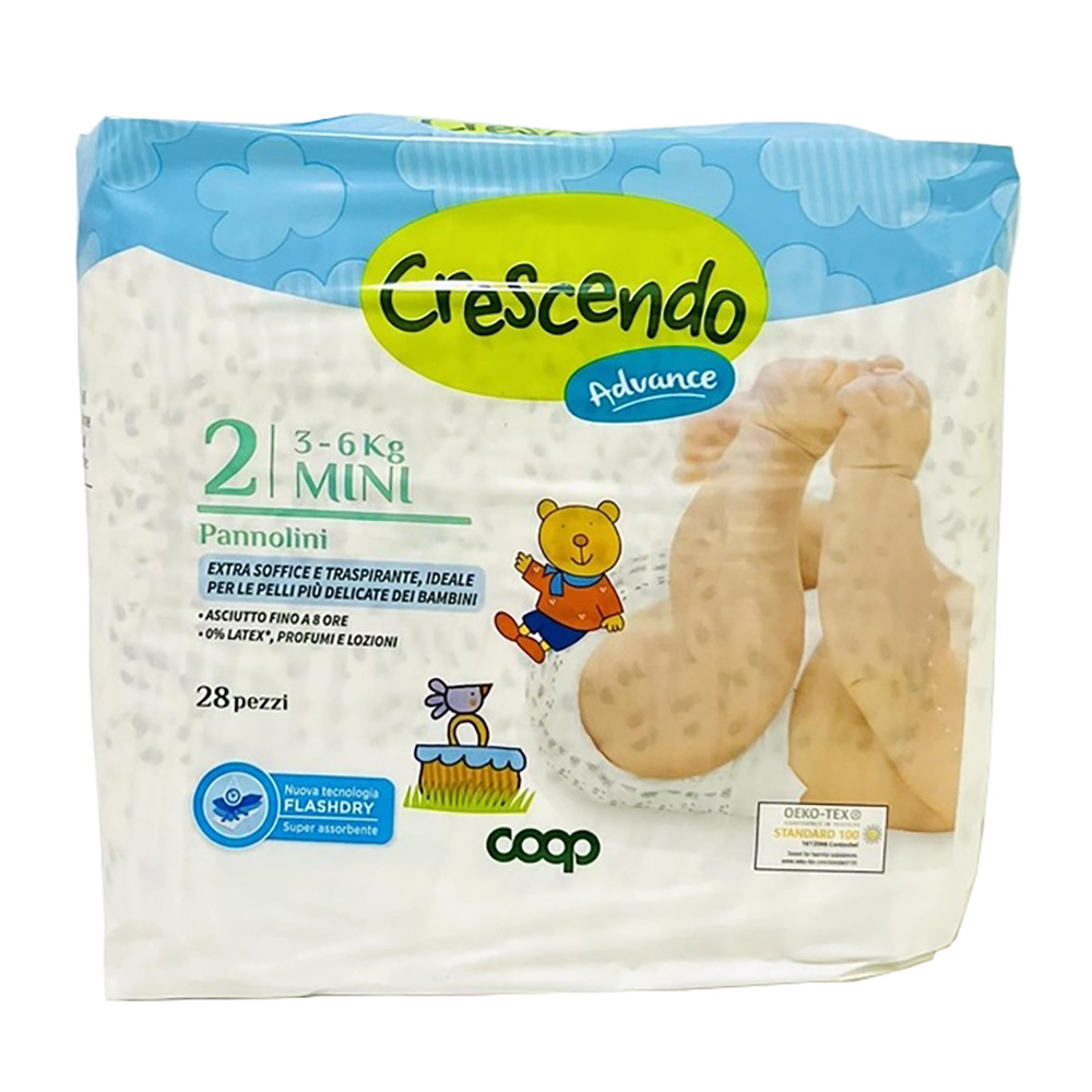 Підгузки дитячі 3-6 кг розмір 2 Crescendo 28 шт (8001120722225)