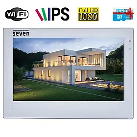 IP відеодомофон 7 дюймів з Wi-Fi SEVEN DP-7577FHDW - IPS Білий