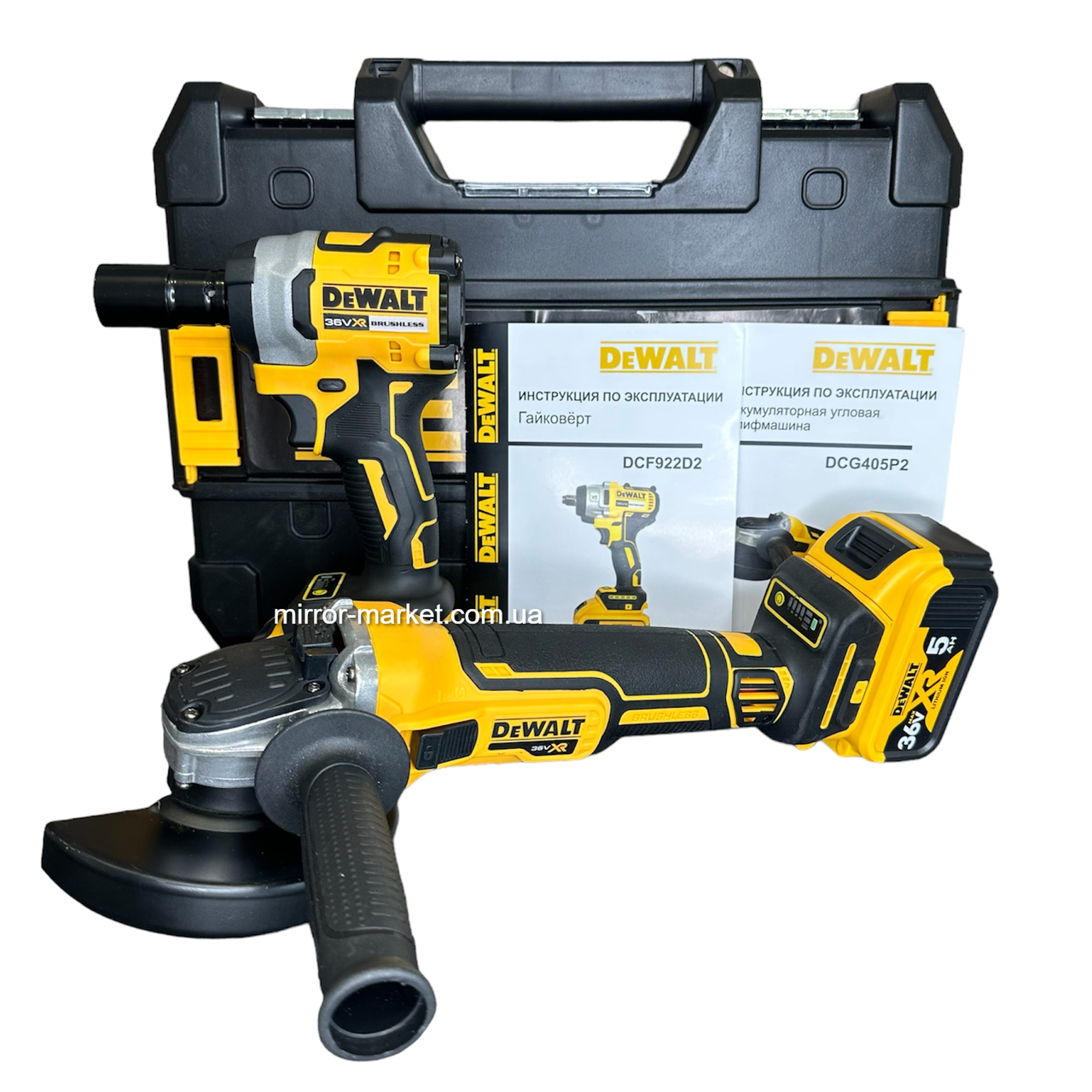 Набір Dewalt 2В1 гайковерт DCF922D2T+ болгарка Dewalt DCG405P2 36V/5AH