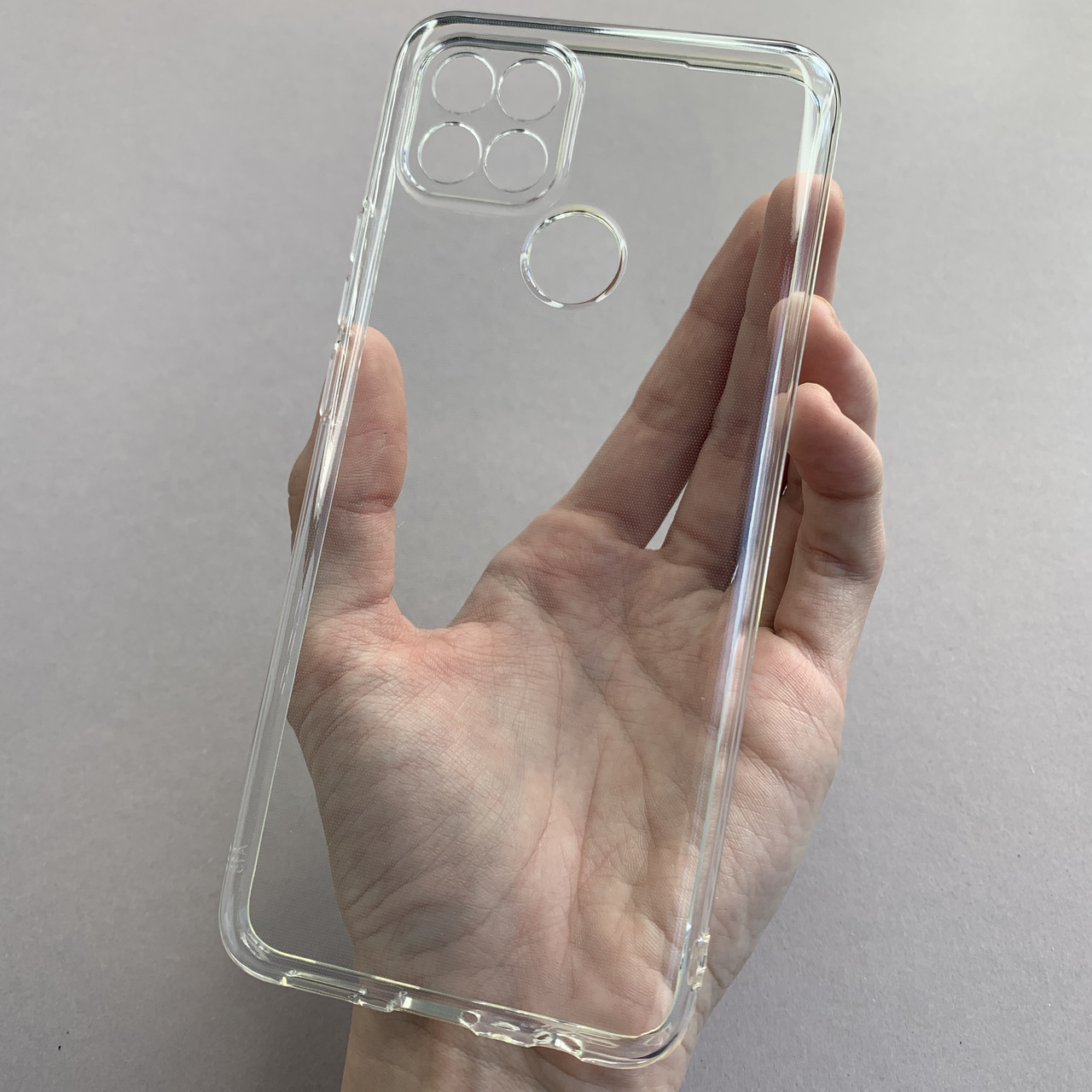 Чохол для Oppo A15 силіконовий чохол із захистом камери на телефон оппо а15 прозорий hlg