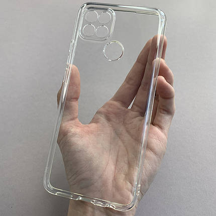 Чохол для Oppo A15 силіконовий чохол із захистом камери на телефон оппо а15 прозорий hlg, фото 1