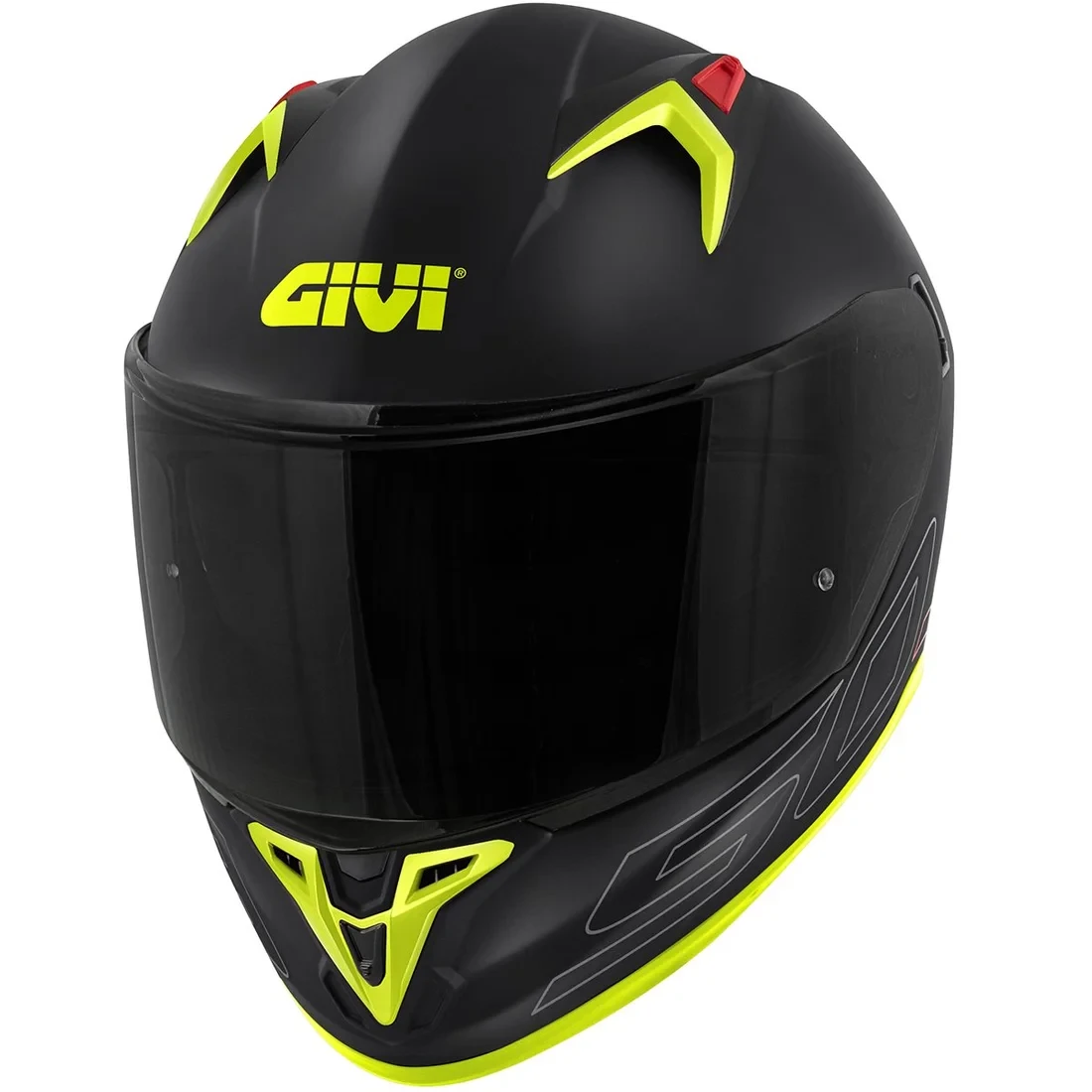 Мотошолом Givi 50.9 Solid Matt Black чорно-жовтий