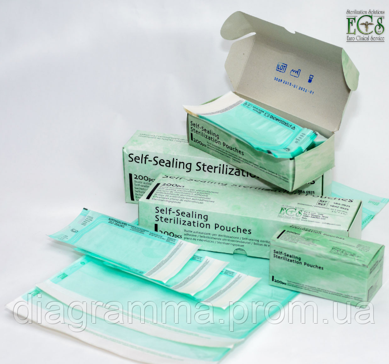 Самогерметизуючі пакети для парової та ЕО стерилізації Steridiamond 75х250 мм, №200