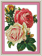Троянди Набір для вишивання хрестом із друкованою схемою на тканині Joy Sunday H514