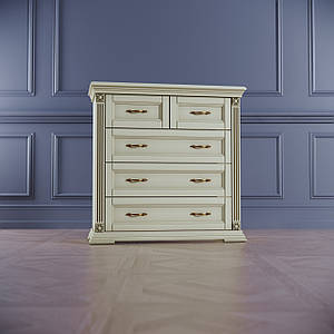 Комод в спальню вітальню дерев`яний Франческа тумба для речей білизни одягу комоди з дерева для спальні на 5 шухляд