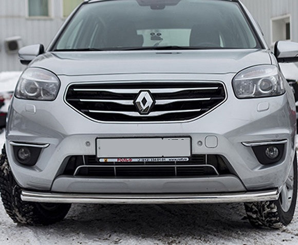 Кенгурник одинарний вус на Renault Koleos (c 2008--) Рено Колеос, фото 1