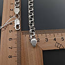 Срібний браслет Бісмарк 19 см для чоловіка, фото 5