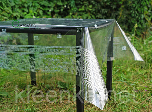 Силікон прозорий з голограмою для захисту скляних і дерев'яних столів, ширина 137 см, фото 2